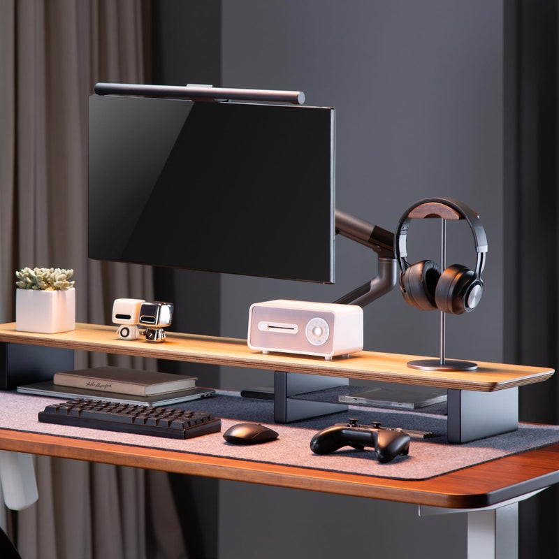 IVE Design XL Oak Wood Desk Shelf for Top of Desk 44 Inch Length - Image 4