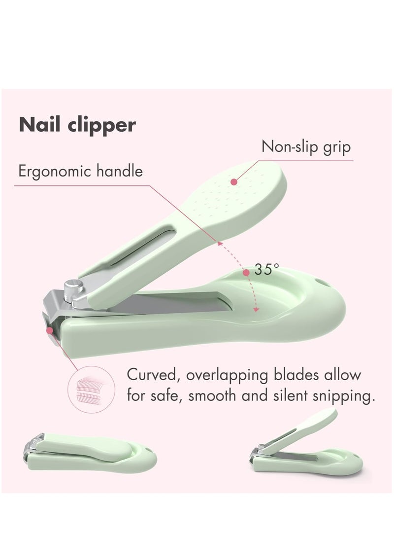 GUDOO مجموعة العناية بأظافر الأطفال 4 في 1 مع حقيبة لطيفة وقصافة أظافر الأطفال ومبرد أظافر وملقط ومجموعة العناية بأظافر الأطفال ومجموعة باديكير للأطفال حديثي الولادة والأطفال الصغار - Image 2