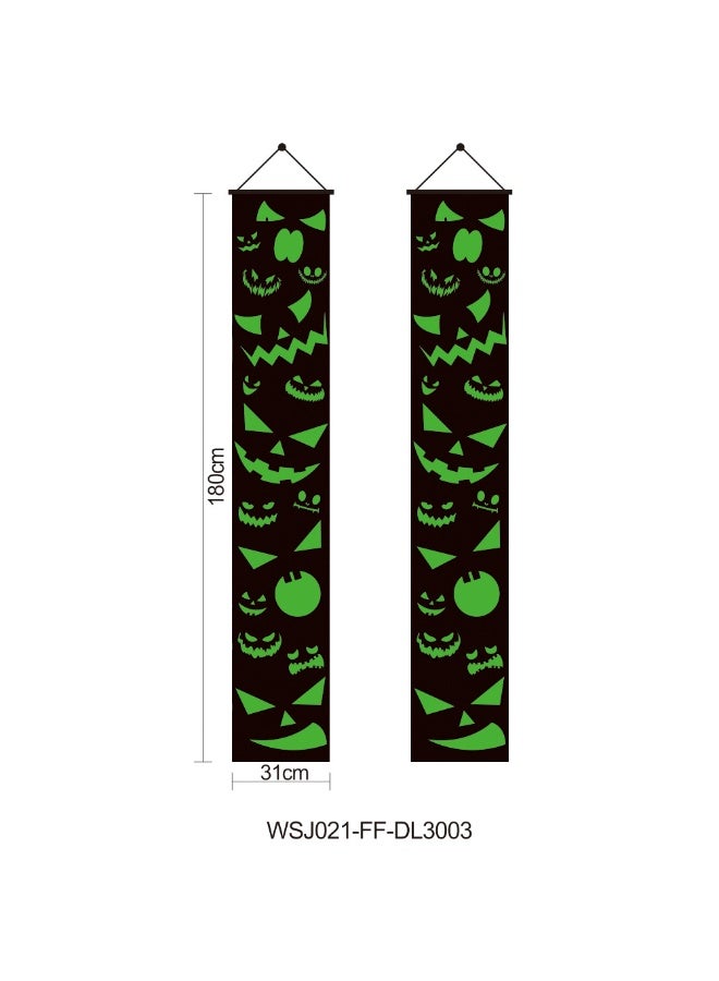 NIBEMINENT Glow in the Dark Halloween Banner Flag