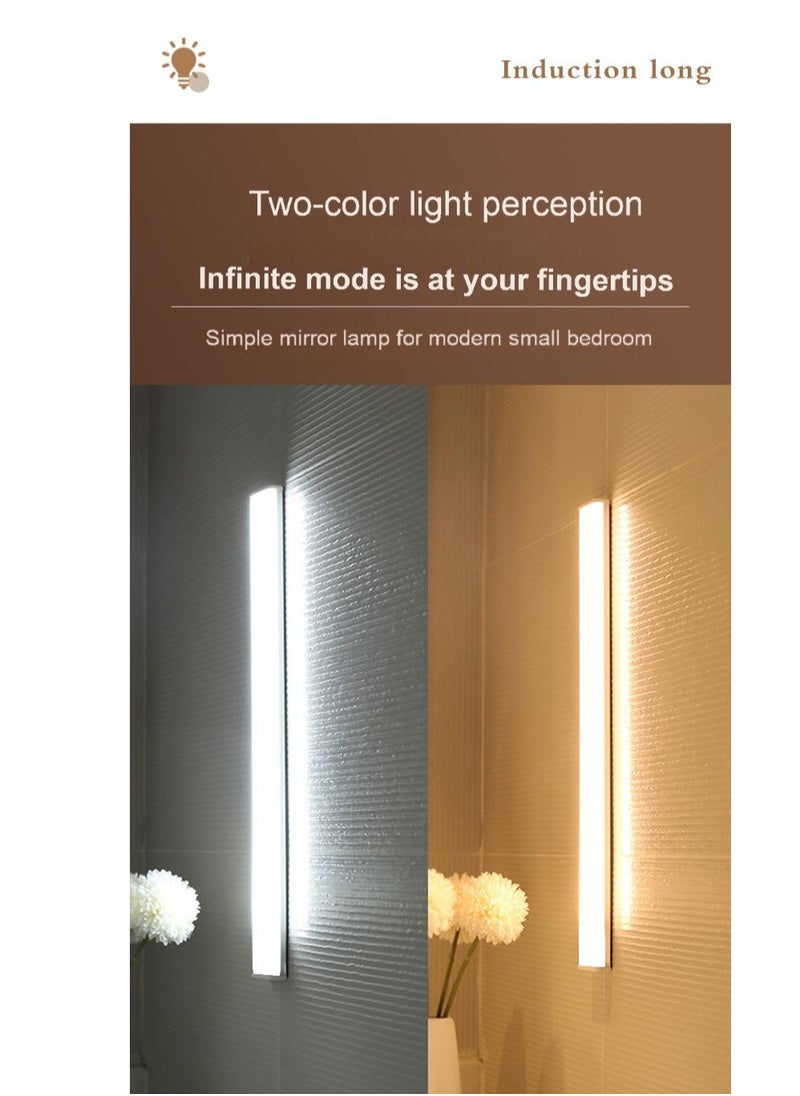 Multifunctional Induction Long Style Light Bar - 10CM Warm Light, Motion Sensing, Adjustable Brightness & Color Temperature, USB Rechargeable, Ideal for Home & Dorm Use