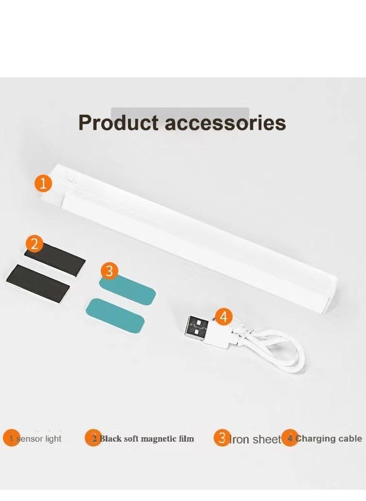 Multifunctional Induction Long Style Light Bar - 10CM Warm Light, Motion Sensing, Adjustable Brightness & Color Temperature, USB Rechargeable, Ideal for Home & Dorm Use