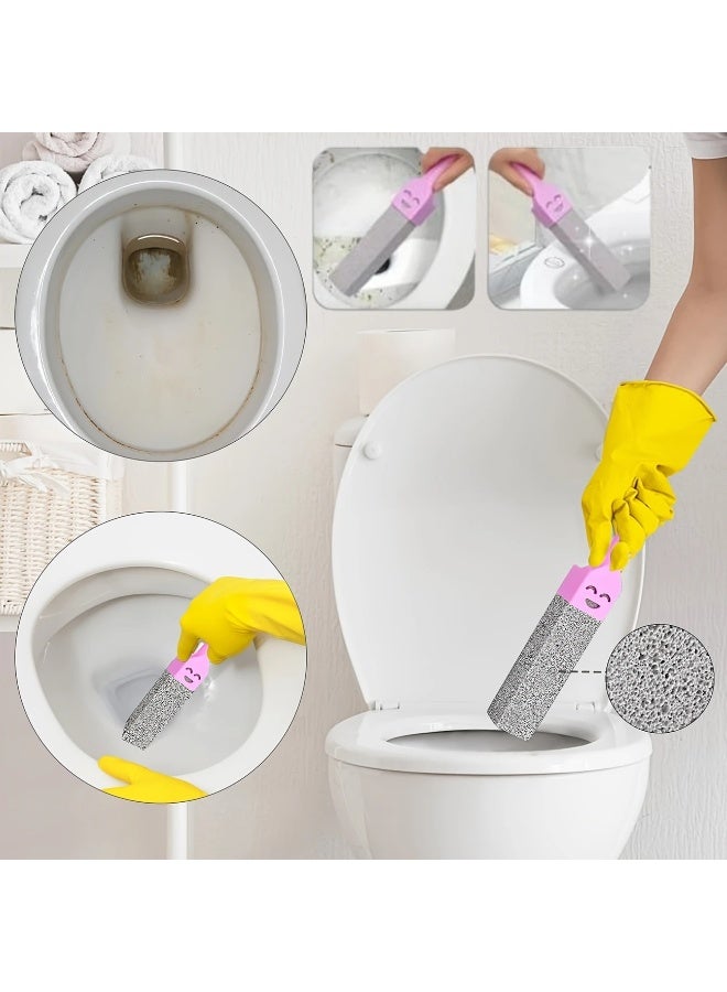Goolsky Set of 2pcs (limestone + handle), long handled limestone toilet brush, cleaning brush, no dead end brush, Toilet Power Descaling device - perfect for bathroom/pool/home cleaning!  - Image 1