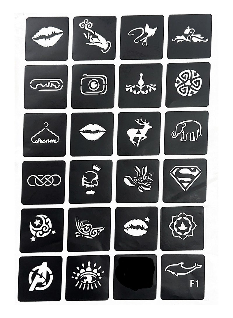 مودا استنسل الوشم، ملصق الوشم، ملصق الحناء للوشم السحري