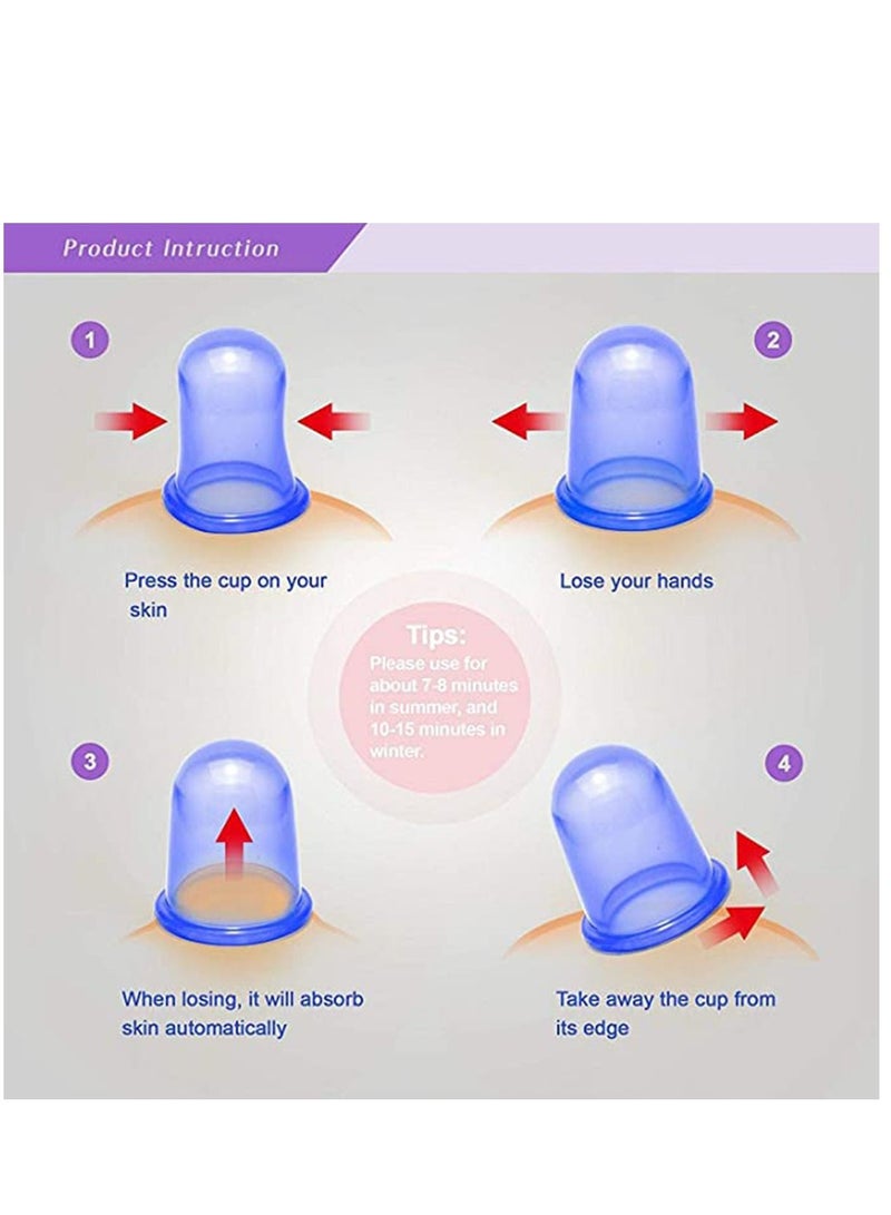 KASTWAVE Anti Cellulite Cup, Silicone Cupping Set, Anti Cellulite Roller, Cellulite Massager, Complete Cupping Therapy Set - Image 5