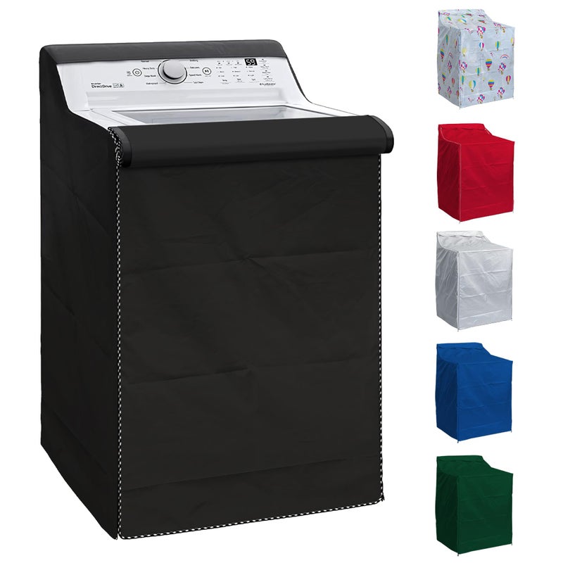 BlueStars Washing Machine Cover For Topload Premium Outdoor Protection For Most Washer Dryer Cover W29x D28x H43 Black