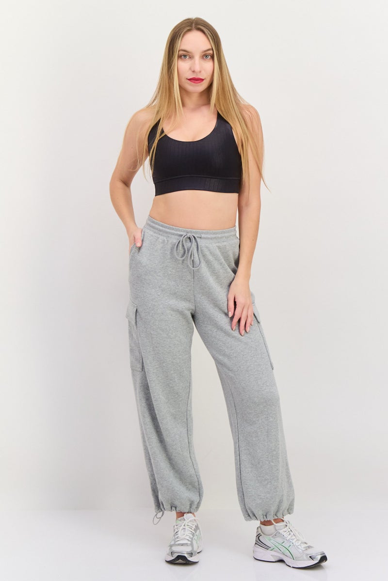 SKECHERS Women Brand Logo Padded Sports Bra, Black - Image 3