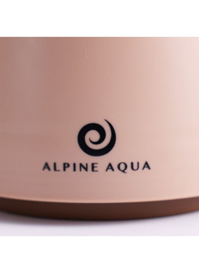 DANUBE HOME Alpine Aqua Vacuum Flask Pink Glass 1000Ml Plastic Body Pink Glass Liner Flask Water Bottle No Leak Tumbler For Home Kitchen Dining Travel Office School - Beige  - Image 2