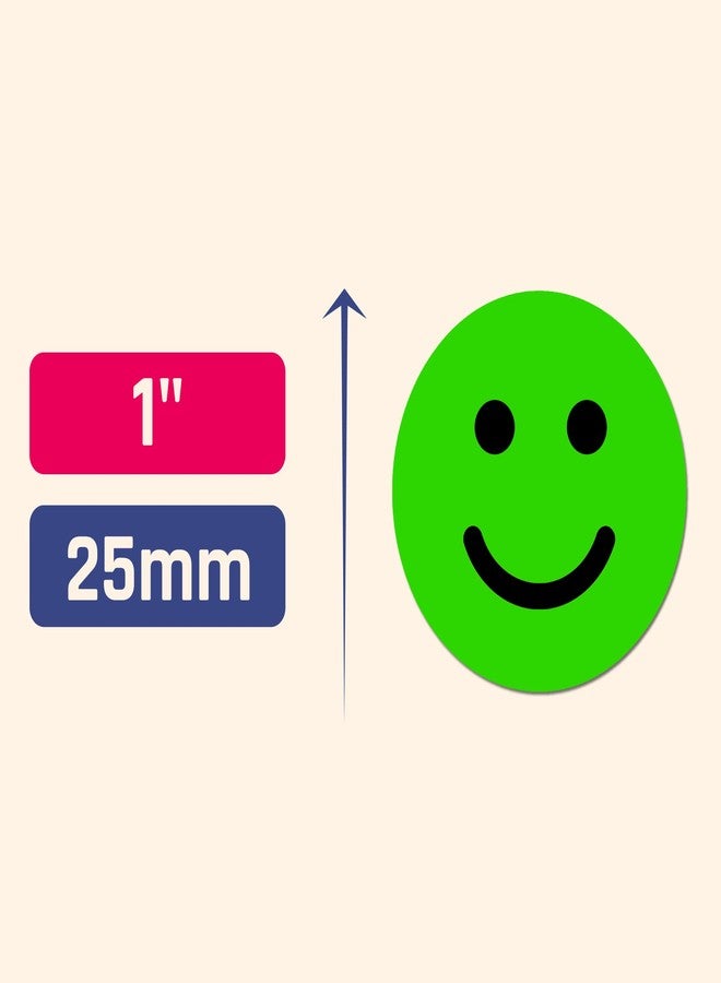 TownStix 600 Pack - Happy/Sad Smile Face Behavior Emotion Stickers - Red/Green, 1" - Image 5