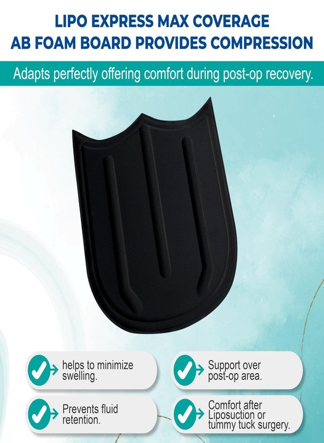 Lipo Express Max Coverage Abdominal Definer Foam Board Black - Image 3