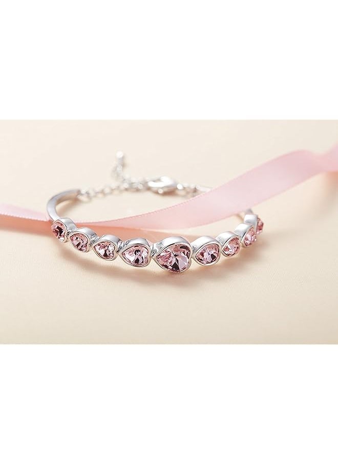 Shining Diva Fashion Platinum Plated Austrian Crystal Stylish Bracelet For Women And Girls  - Image 4