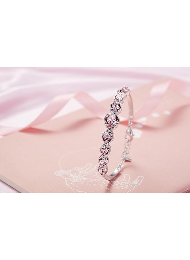 Shining Diva Fashion Platinum Plated Austrian Crystal Stylish Bracelet For Women And Girls  - Image 3