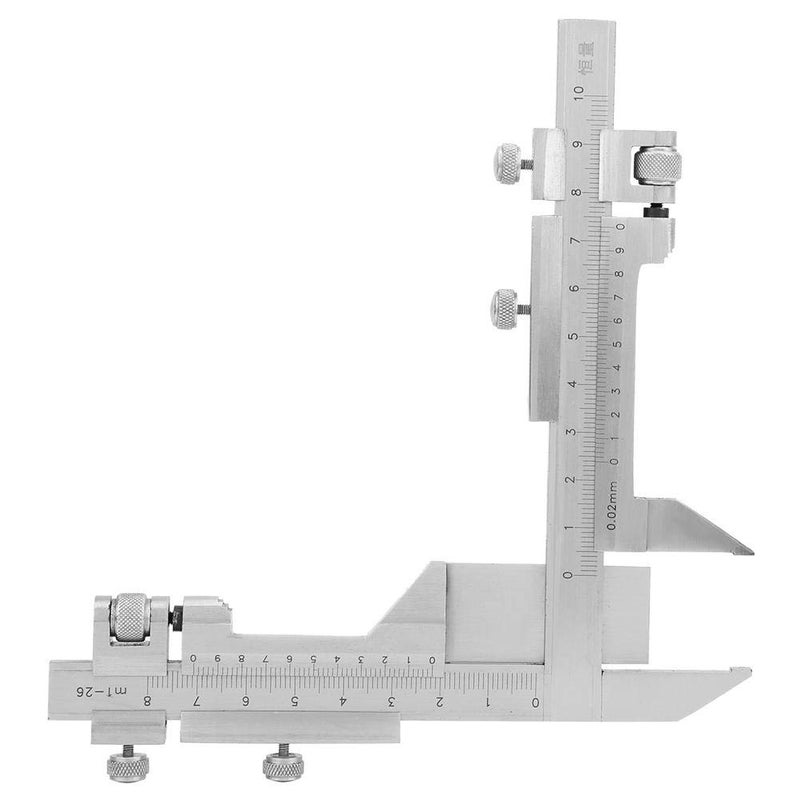 Wal front Stainless Steel Height Vernier Caliper, Gear Tooth Vernier Caliper Altitude Slide Marking Ruler - Image 1