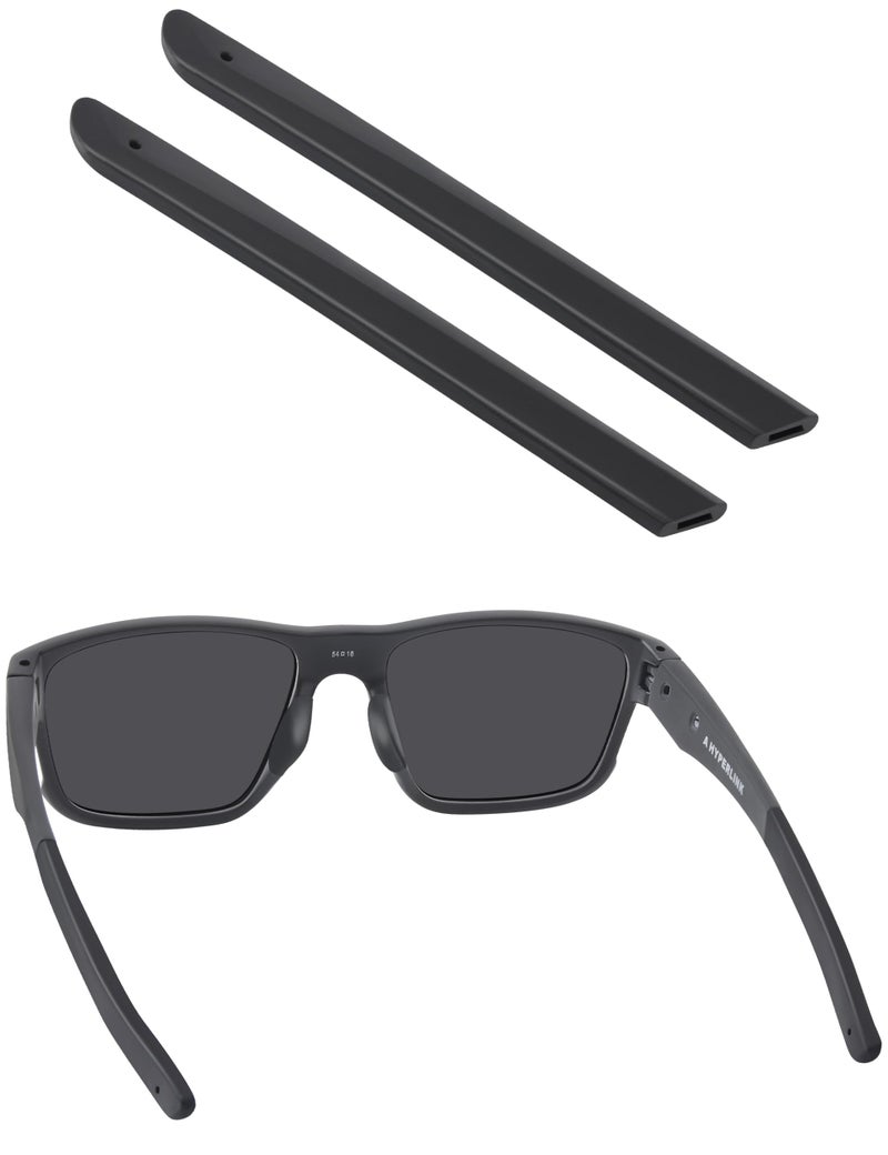 BLAZERBUCK Replacement Temple Sleeves Ear Socks for Oakley Oakley Hyperlink OX8078/Hyperlink AF OX8051 Eyeglass - Black - Image 1