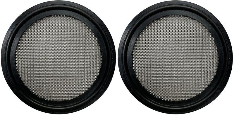 DR.COMPONENT 2" Sanitary Tri-Clamp Gaskets (Pack of 2), Bonded Type Screen (#30 Mesh/ 595 μm) Gaskets, Black EPDM - Image 2