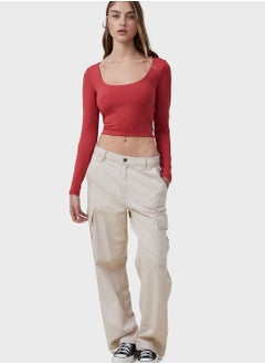 Scoop Neck Crop Top