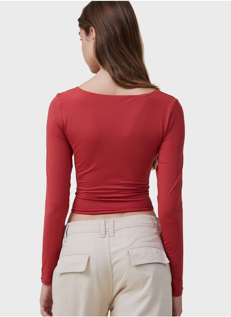 Cotton On - Scoop Neck Crop Top - Image 1