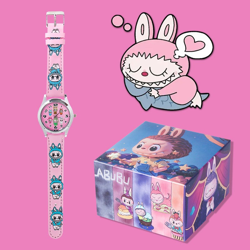 New Kids Cartoon Quartz Watch Strap La cloth gift box 