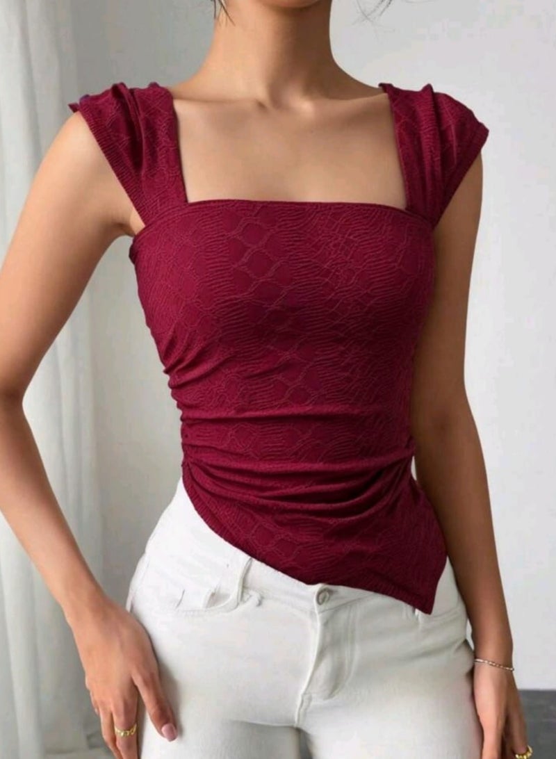 Shein SHEIN Women's Jacquard Knitted Spaghetti TOP  - Image 5