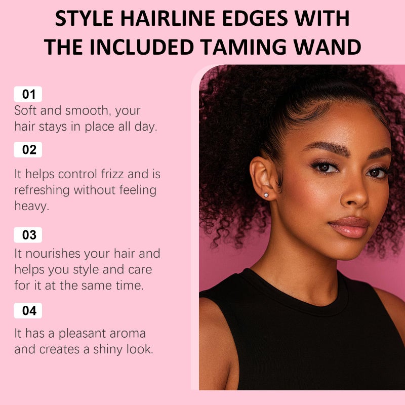 Jutqut Hair Cactus Fruit 3-in-1 Hair Styling Cream & Flyaway Taming Wand, Finishing Stick for Frizz Control, Style Edges, Add Shine, Lightweight & Non-Greasy, Natural Formula Styling Stick - Image 4