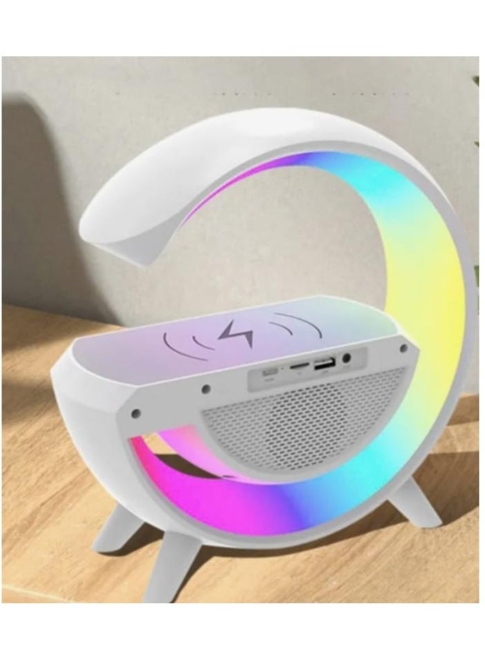 Generic - LED Wireless Charging Speaker – Music Ringtone with 7 Color Selections & Alarm Clock Function - Image 1
