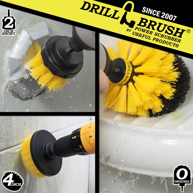 Drillbrush Drill Brush Attachment - Bathroom Surfaces Tub, Shower, Tile and Grout All Purpose Power Scrubber Cleaning Kit –Grout Drill Brush Set – Drill Brushes by Drill Brush Power Scrubber by Useful Products - Image 2