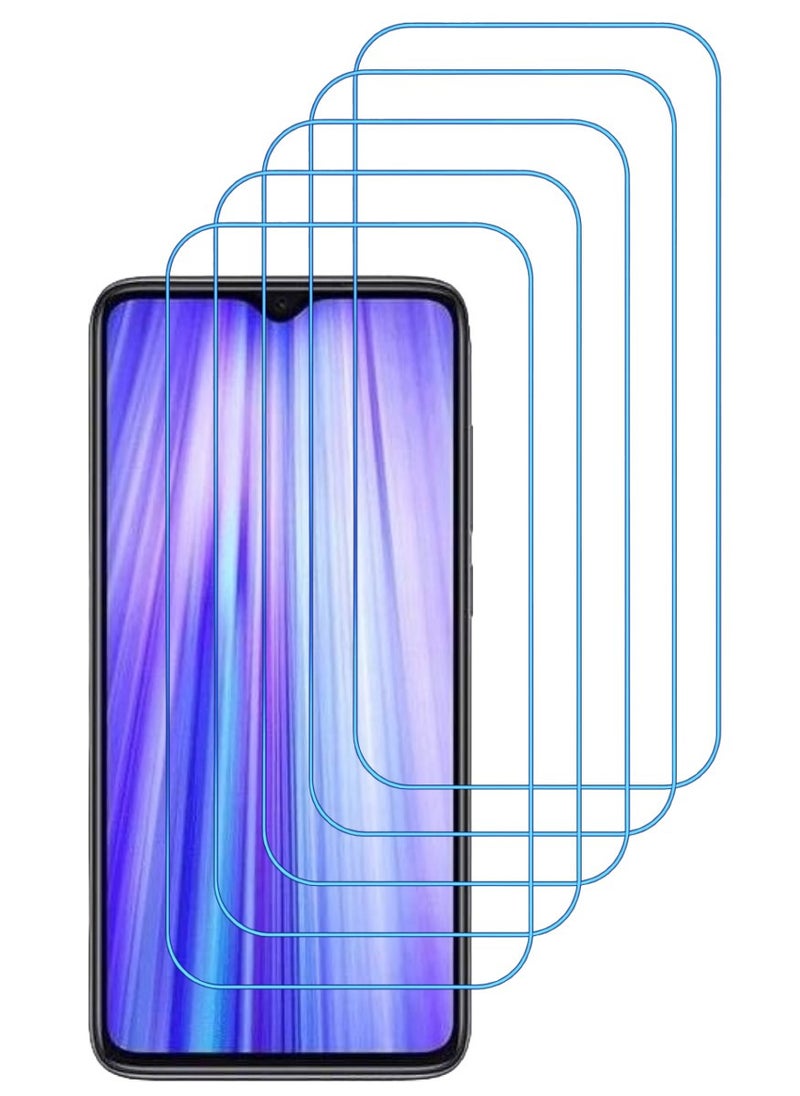 ACLIX 5 Pieces Antistatic ESD Dustproof Premium Quality High Definition Clear Tempered Glass Screen Protector Designed For Xiaomi Redmi Note 8 Pro - Image 1