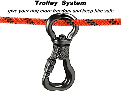 XiaZ Dog Tie Out Cable for Camping, 75ft Portable Overhead Trolley System for Dogs up to 200lbs，Dog Lead for Yard, Camping, Parks, Outdoor Events,5 min Set-up - Image 2