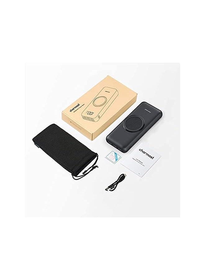 Charmast - 20000mAh Wireless Power Bank (15W Max), 18W PD & QC 3.0 Portable Charger with 3 Inputs & 4 Outputs USB C Battery Pack Compatible with iPhone, Samsung, Tablet and More - Image 1