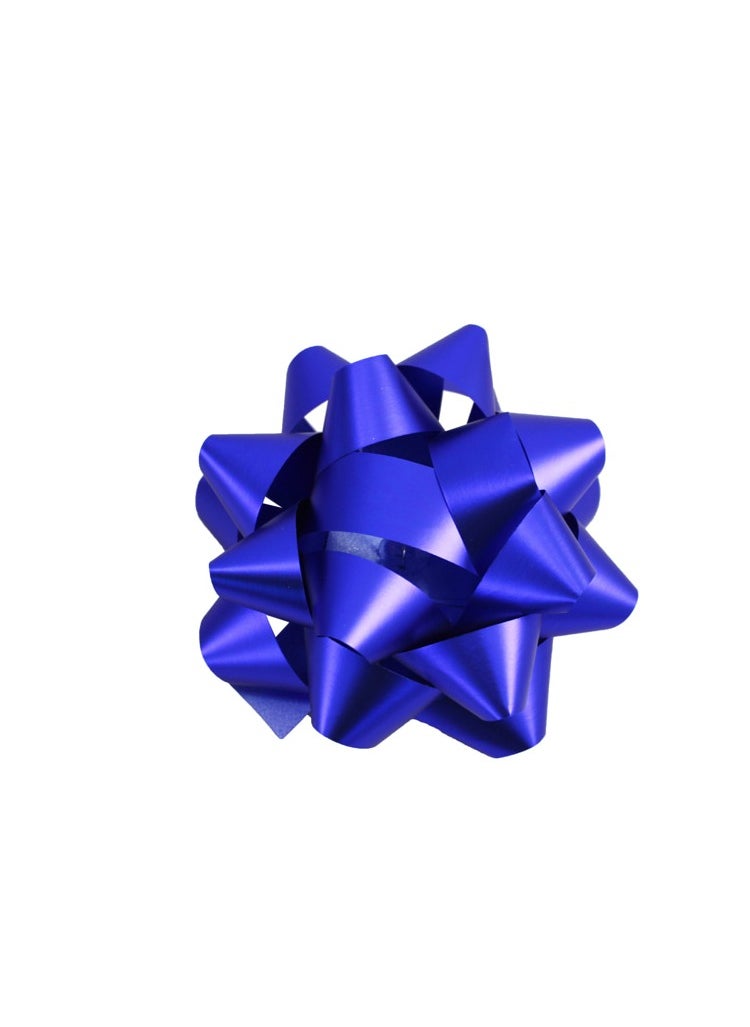 PARTY FUN Metallic Flower Bows Multicolor 4 inch Pack of 2 Elegant Gift Embellishments  - Image 1