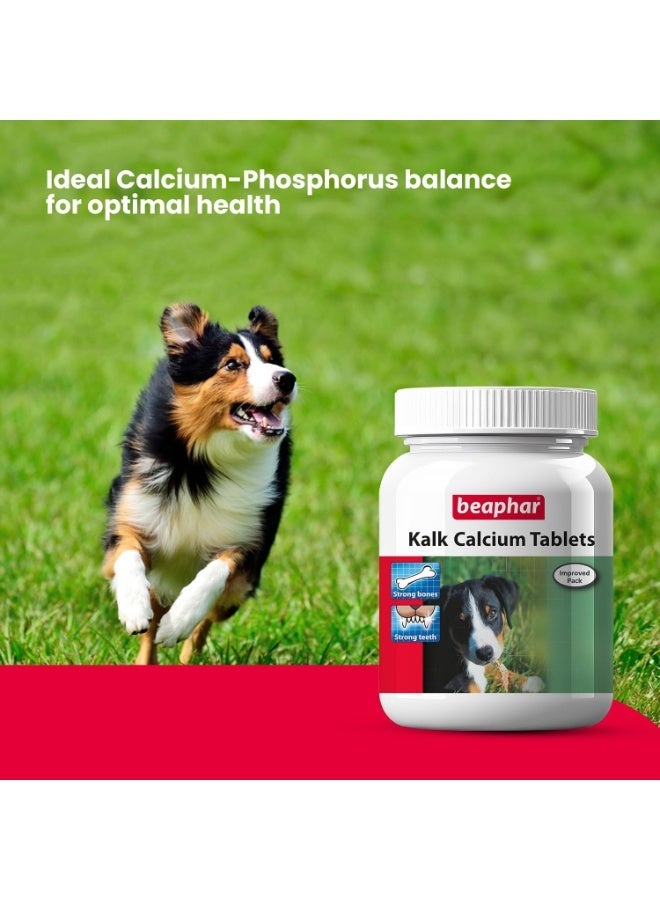 Beaphar Kalk Calcium 60 Tablets with Multivitamin Pet Supplement for Dog Strong Bones and Fast Growth (Pack of 2) - Image 4