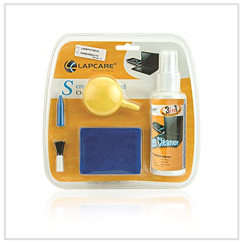 LAPCARE 5in1 Screen Cleaning Kit with Suction Balloon for PC, Laptops, Monitors, Mobiles, LCD, LED, TV/Professional Quality/Prevents Static Electricity, 125ml with Micro Fiber Cloth & Compact Brush - Image 1