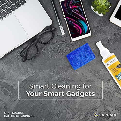 LAPCARE 5in1 Screen Cleaning Kit with Suction Balloon for PC, Laptops, Monitors, Mobiles, LCD, LED, TV/Professional Quality/Prevents Static Electricity, 125ml with Micro Fiber Cloth & Compact Brush - Image 5
