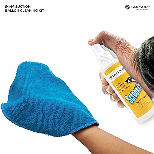 LAPCARE 5in1 Screen Cleaning Kit with Suction Balloon for PC, Laptops, Monitors, Mobiles, LCD, LED, TV/Professional Quality/Prevents Static Electricity, 125ml with Micro Fiber Cloth & Compact Brush - Image 4