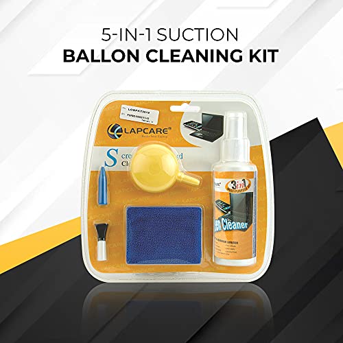 LAPCARE 5in1 Screen Cleaning Kit with Suction Balloon for PC, Laptops, Monitors, Mobiles, LCD, LED, TV/Professional Quality/Prevents Static Electricity, 125ml with Micro Fiber Cloth & Compact Brush - Image 3