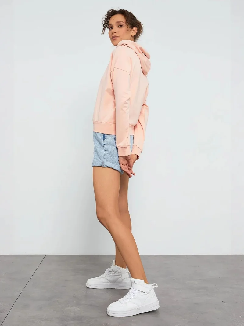 تومي لايف TOMMY Relaxed Hooded Sweatshirt With Tie Detail