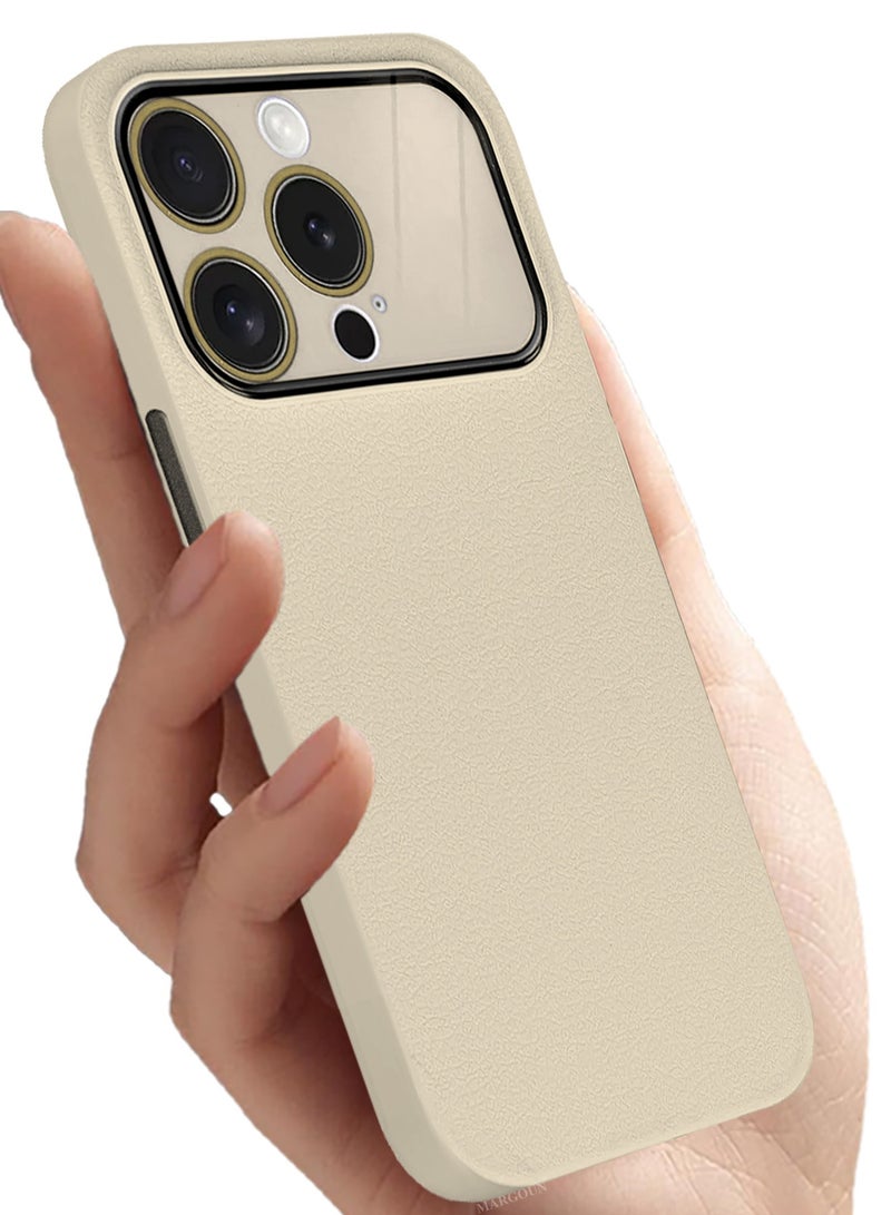 CATANES Hard Silicone Case Cover for Apple iPhone 13 Pro Max - Cover with Camera Protection Bumper - Auto Focus Design - Beige - Image 3