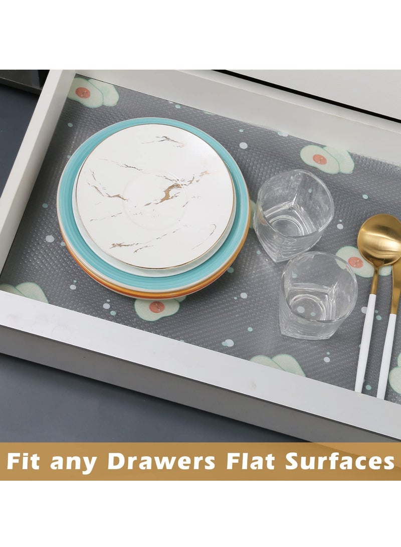 KASTWAVE Shelf Liner Kitchen Drawer Mats, 17.7 x 79 inch Non-Slip Kitchen Liner Stain-Proof Shelf Liner Adhesive for Drawers, Shelves, Cabinets, Refrigerator and Desks - Image 2