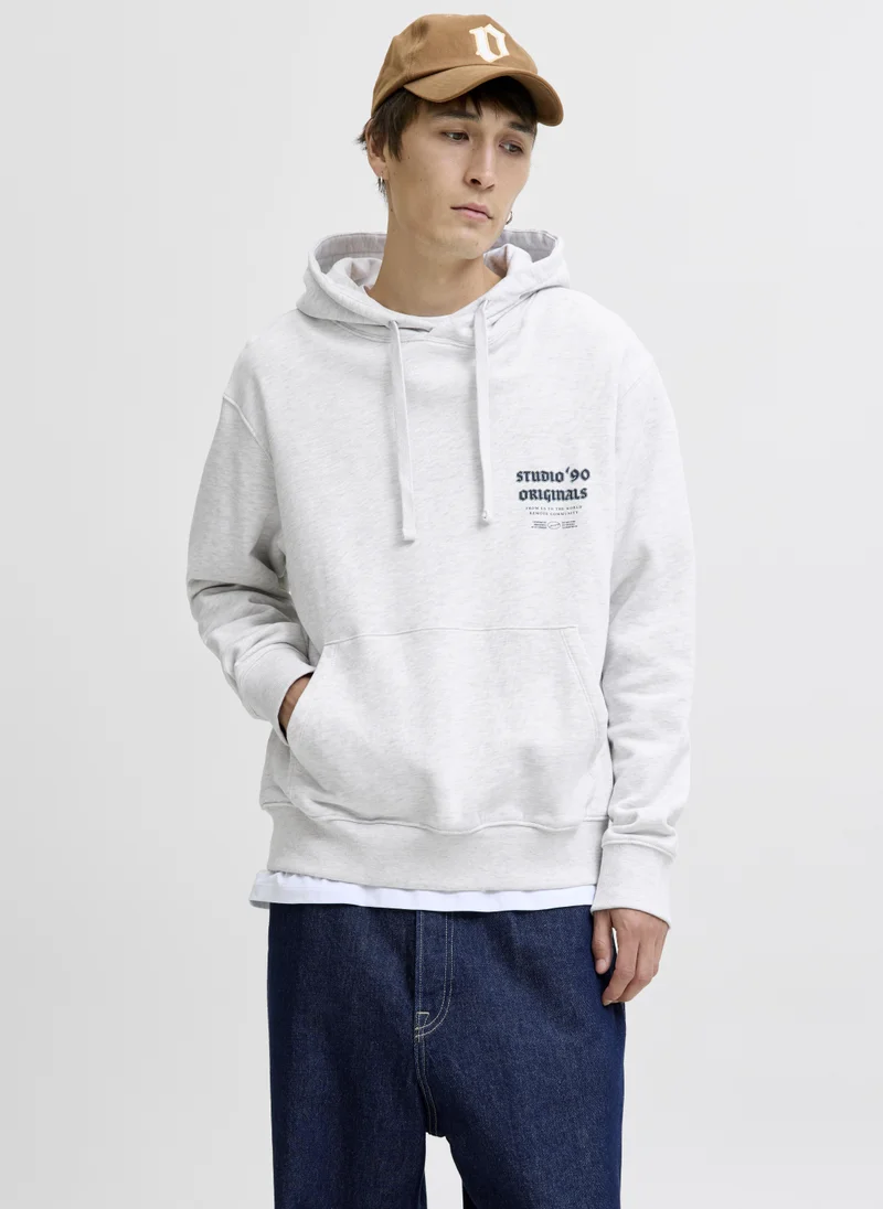 جاك اند جونز Graphic Pullover Hoodie