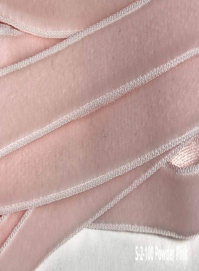 Renaissance Vintage 3/8'' Velvet Ribbon -,Pink Velvet, Pearl Pink Velvet, Powder Pink Velvet, Rosy Mauve Velvet, Made in Swiss 5,10 Yards- P 10 Yards Powder Pink 123