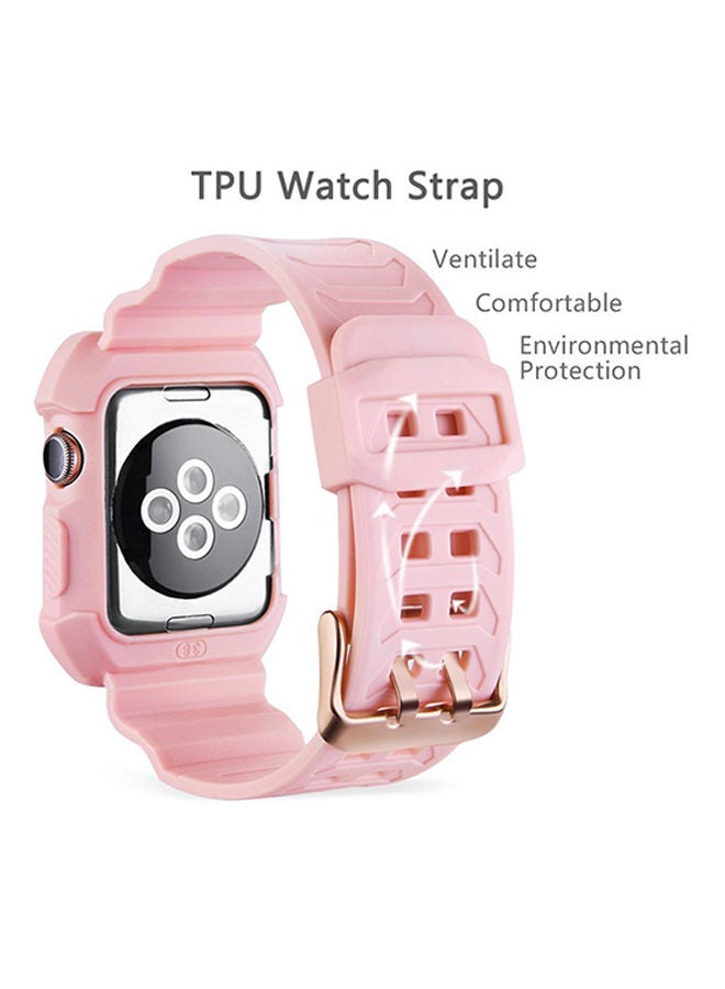 NIBEMINENT Buckle Replacement Band For Apple Watch Series 1/2/3 Pink - Image 2