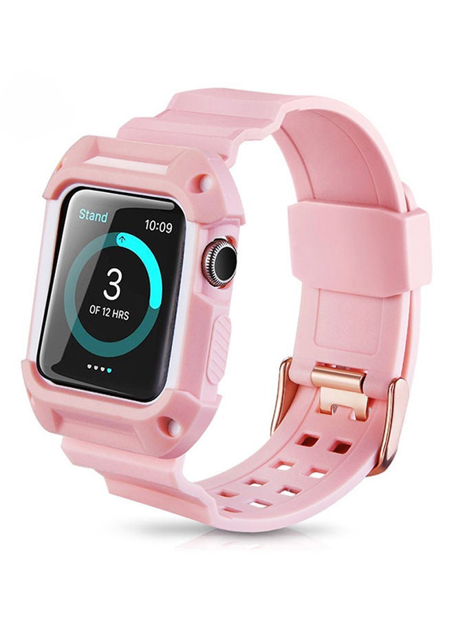 NIBEMINENT Buckle Replacement Band For Apple Watch Series 1/2/3 Pink - Image 1