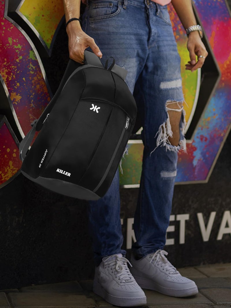KILLER Jupiter Black Small Outdoor Mini Standard Backpack 12L Daypack - Image 3