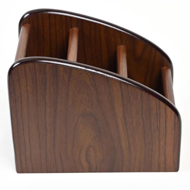 Wooden Remote Control Holder 4 x 6.1 x 4.9 Inches Brown - Keeps Remotes Within Easy Reach Remote Control Organizer Box for Coffee Table Nightstand - Image 4