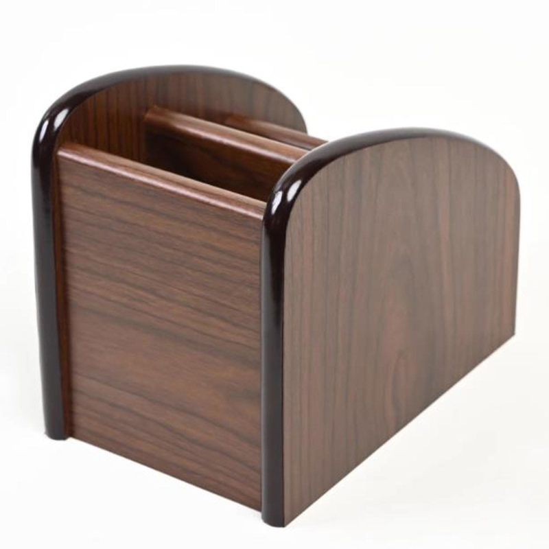 Wooden Remote Control Holder 4 x 6.1 x 4.9 Inches Brown - Keeps Remotes Within Easy Reach Remote Control Organizer Box for Coffee Table Nightstand - Image 5