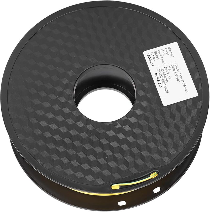 خيوط PLA ثنائية اللون ذهبية خضراء 1.75 مم حريرية مادة طابعة ثلاثية الأبعاد ناعمة ومستقرة - Image 4