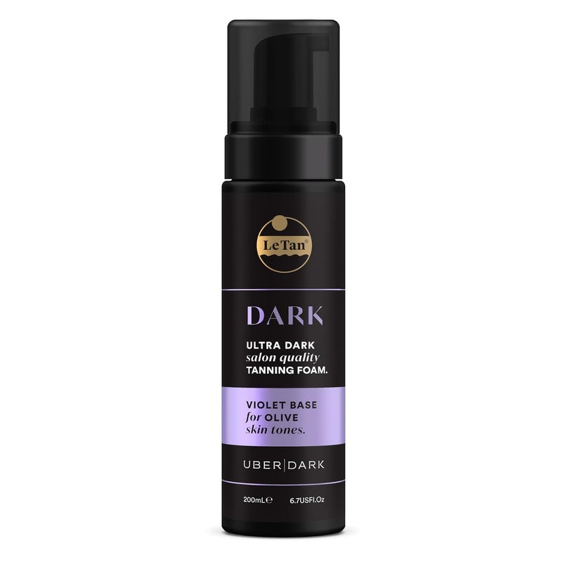 Le Tan Tanning Foam Self Tan Mousse  Self Tanner Foam Ultra Dark Salon Quality Moisturizes  Hydrates for Streak Free Long Lasting Result Fragrance Free No Fake Tan Smell 67oz Dark Violet 