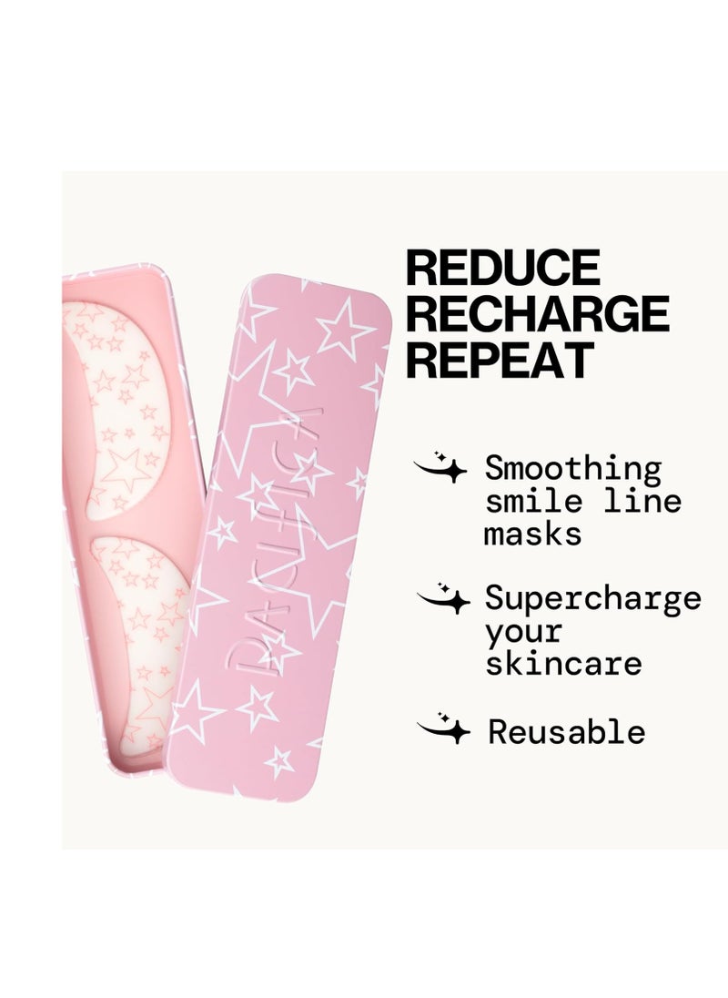 Pacifica Pacifica Beauty Reusable Smile Line Mask, Skincare, Silicone Mask, For Fine Lines and Wrinkles, Lift and Firm, Pair with Serum, Storage Tin Included, Skin Care, Smile Line Patches, Vegan, 2 Pieces  - Image 5