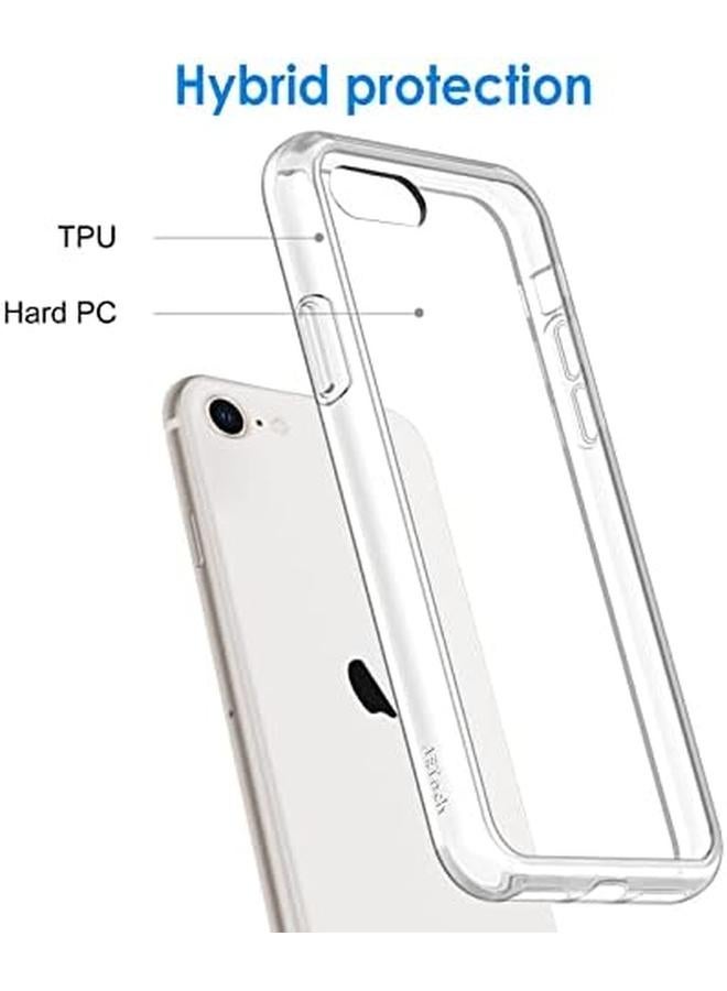 Jetech Case For Iphone Se 3 2 2022 2020 Edition 4.7 Inch Non Yellowing Shockproof Phone Bumper Cover Anti Scratch Clear Back Clear - Image 3