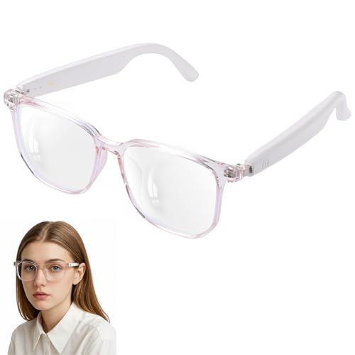 Tulbeys Smart Glasses for Women, Blue Light Filtering Lenses，Bluetooth 6.0, Audio & Mic, Intelligent Touch,Open-Ear Clear Sound, Remote Photography, Ultralight Comfortable Design for Relexing Working - Image 1