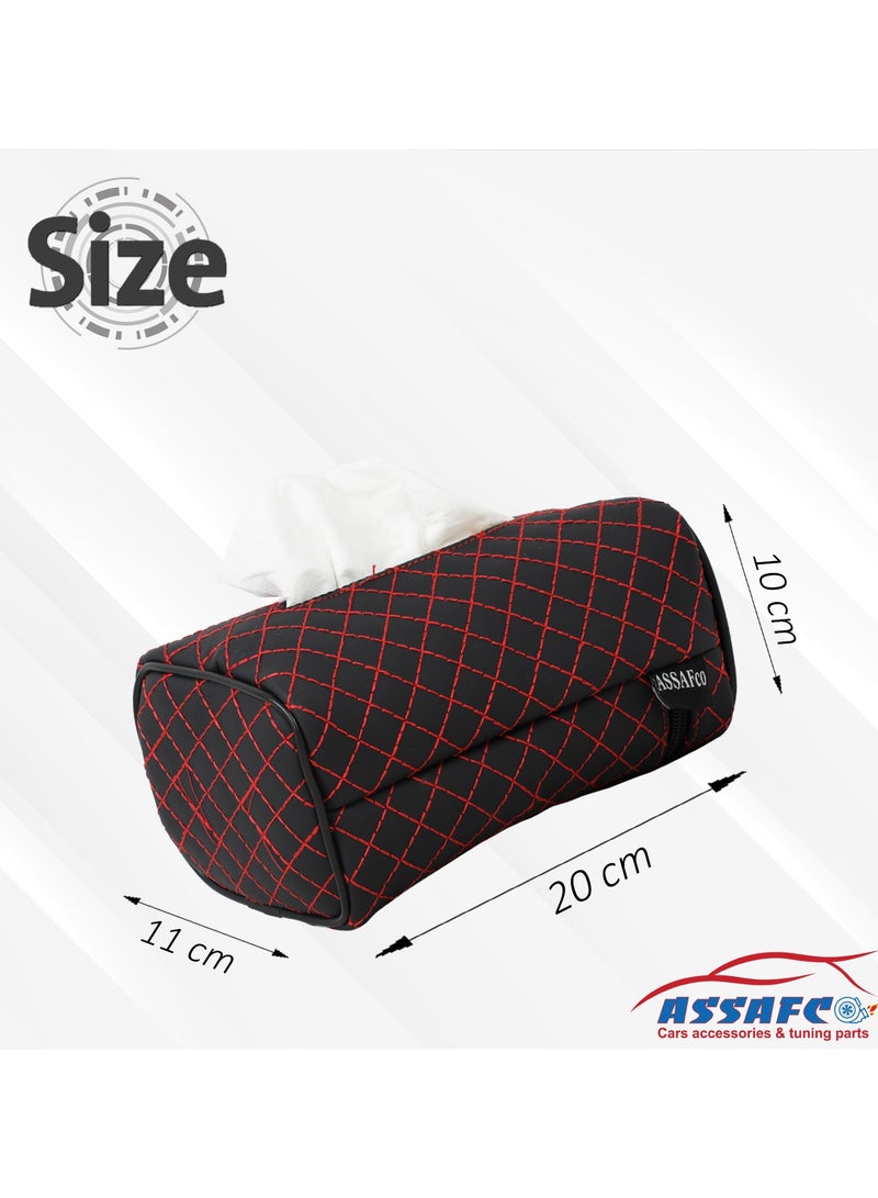 Assafco Car Leather Tissue Holder winne embroidery - Image 4